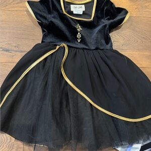 Charming Black and Gold Kids Costume Dress
